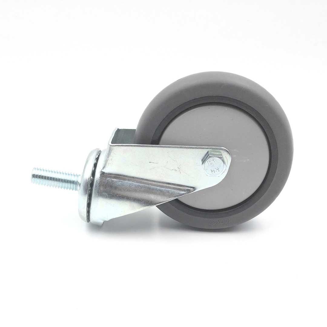 4" Heavy Duty Polyurethane Swivel Castor Wheels with 2 Lock Brakes Casters