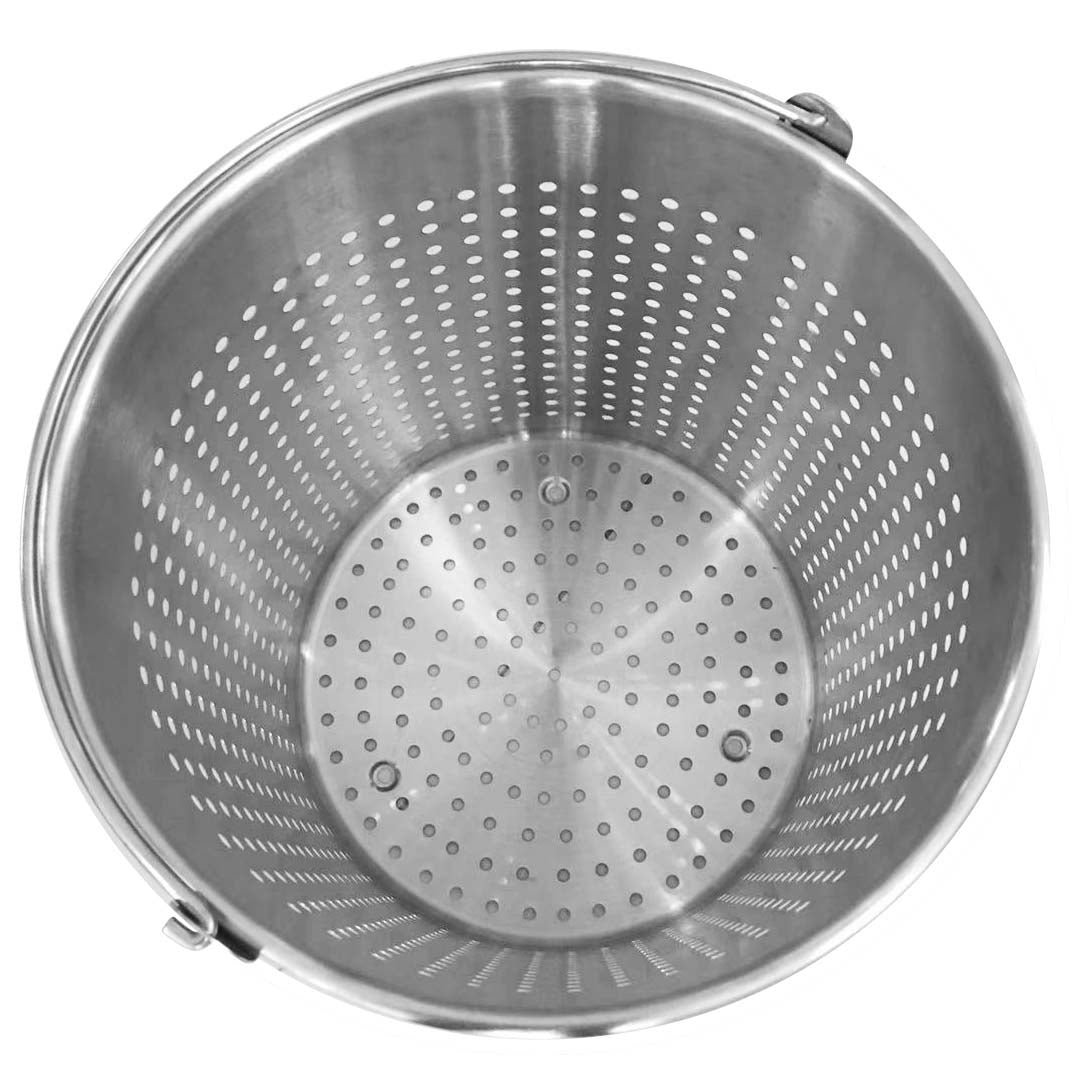130L 18/10 Stainless Steel Stockpot with Perforated Stock pot Basket Pasta Strainer