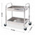 Soga 2 Tier 95x50x95cm Stainless Steel Kitchen Trolley Bowl Collect Service Food Cart Large