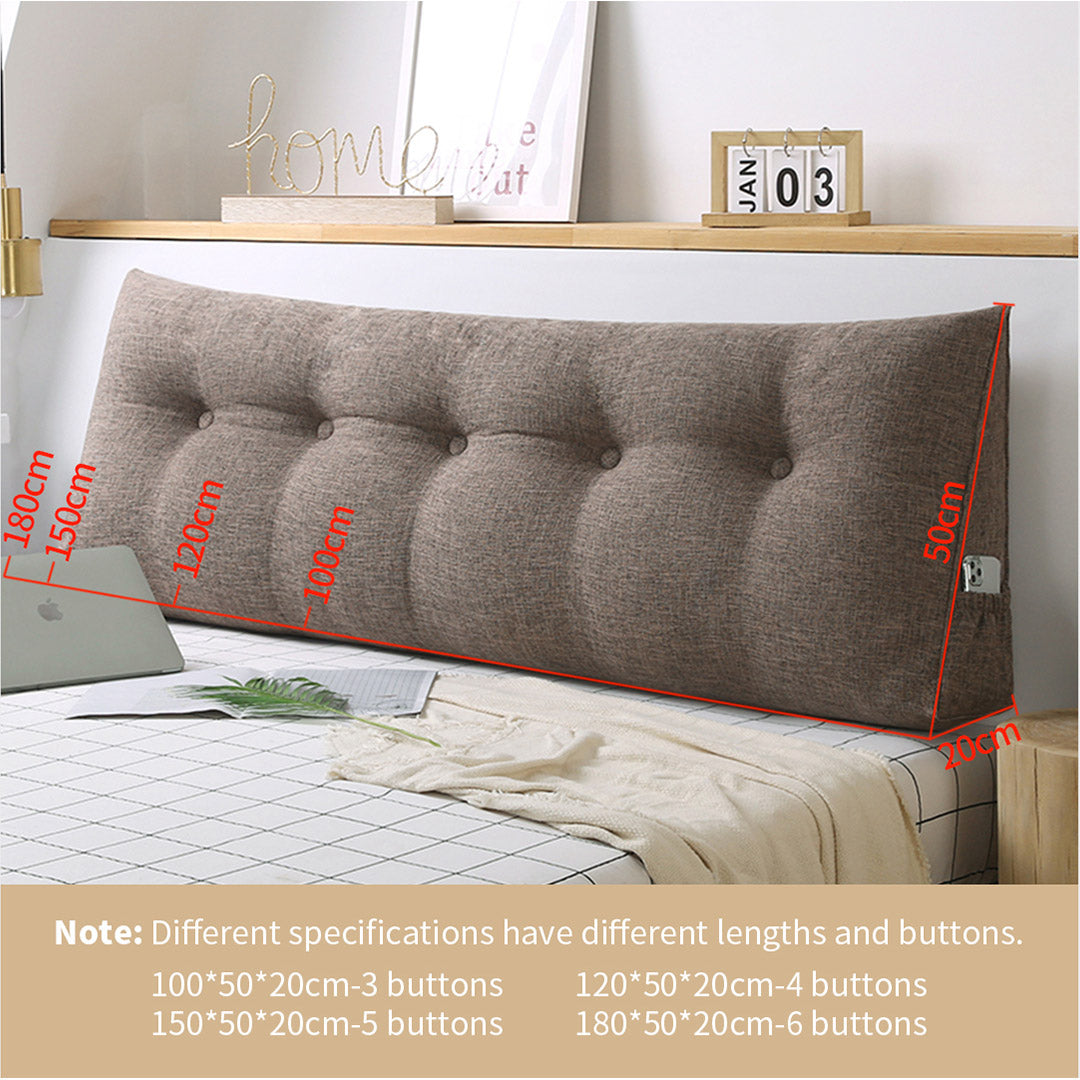 Soga 180cm Coffee Triangular Wedge Bed Pillow Headboard Backrest Bedside Tatami Cushion Home Decor