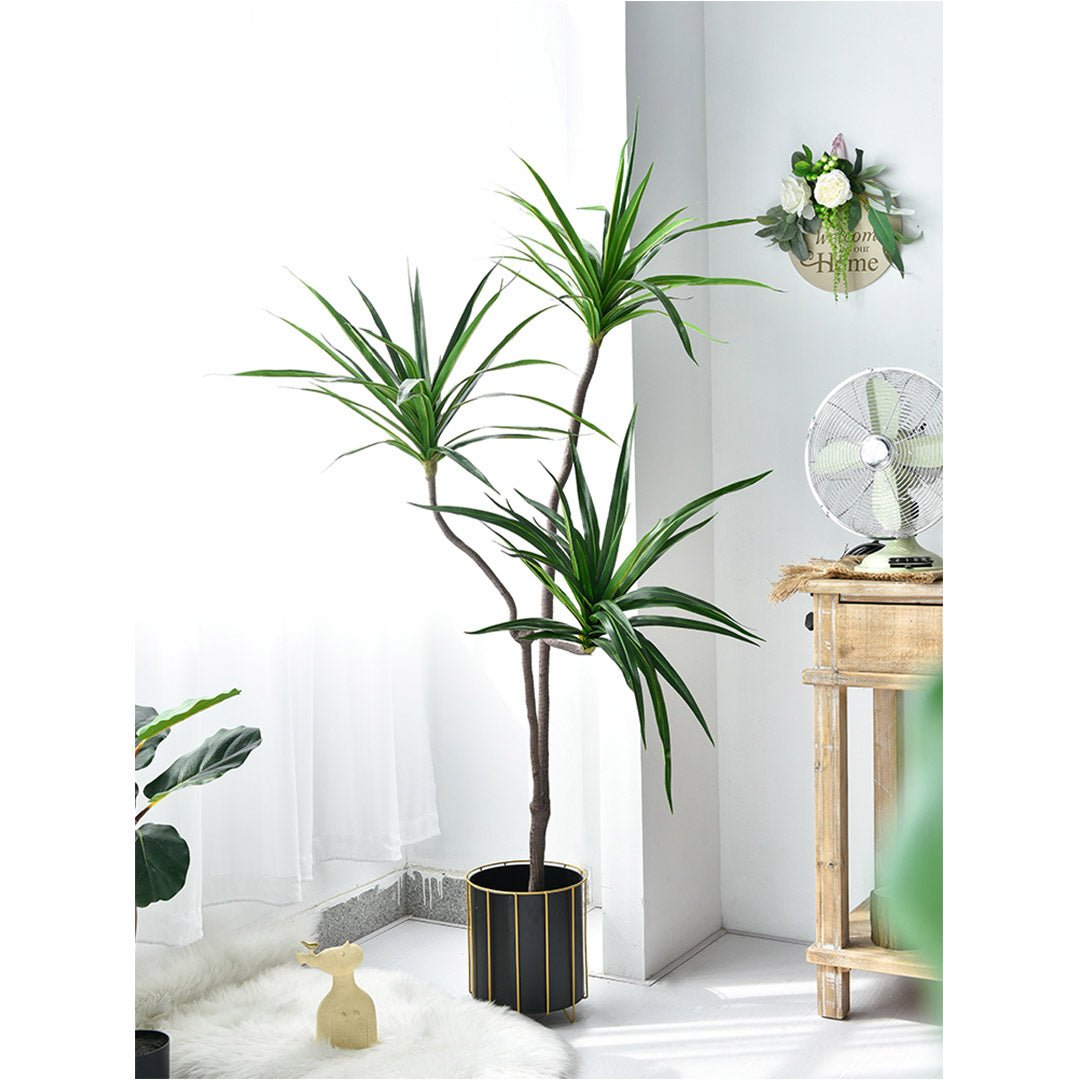 Soga 2 X 180cm Green Artificial Indoor Brazlian Iron Tree Fake Plant Decorative 3 Heads