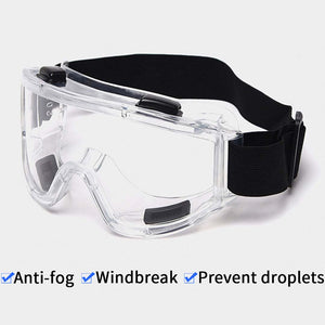 2 X Clear Protective Eye Glasses Safety Windproof Lab Goggles Eyewear