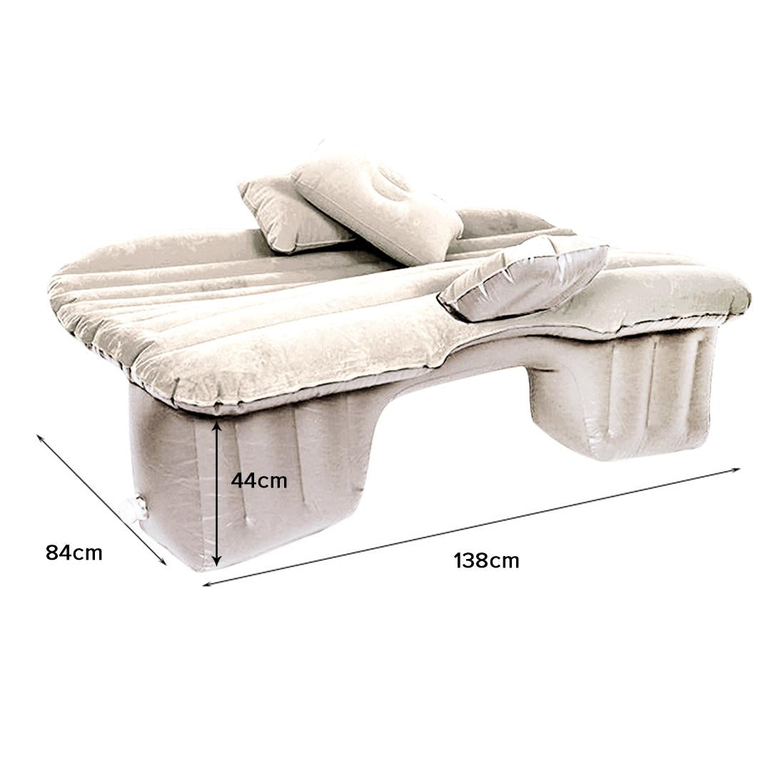Soga 2 X Inflatable Car Mattress Portable Travel Camping Air Bed Rest Sleeping Bed Beige