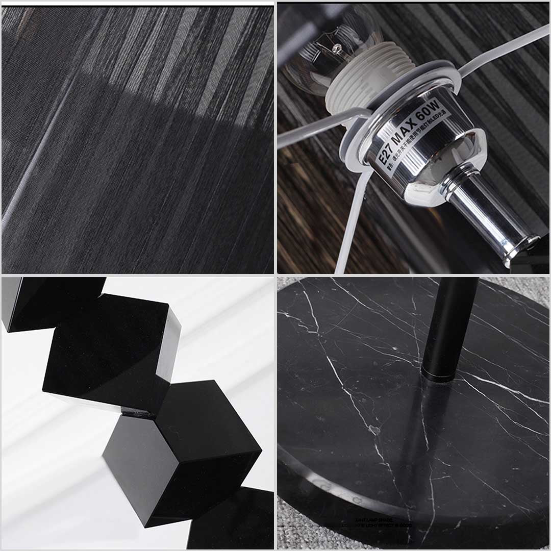 Soga Floor Lamp Metal Base Standing Light With Dark Shade Tall Lamp