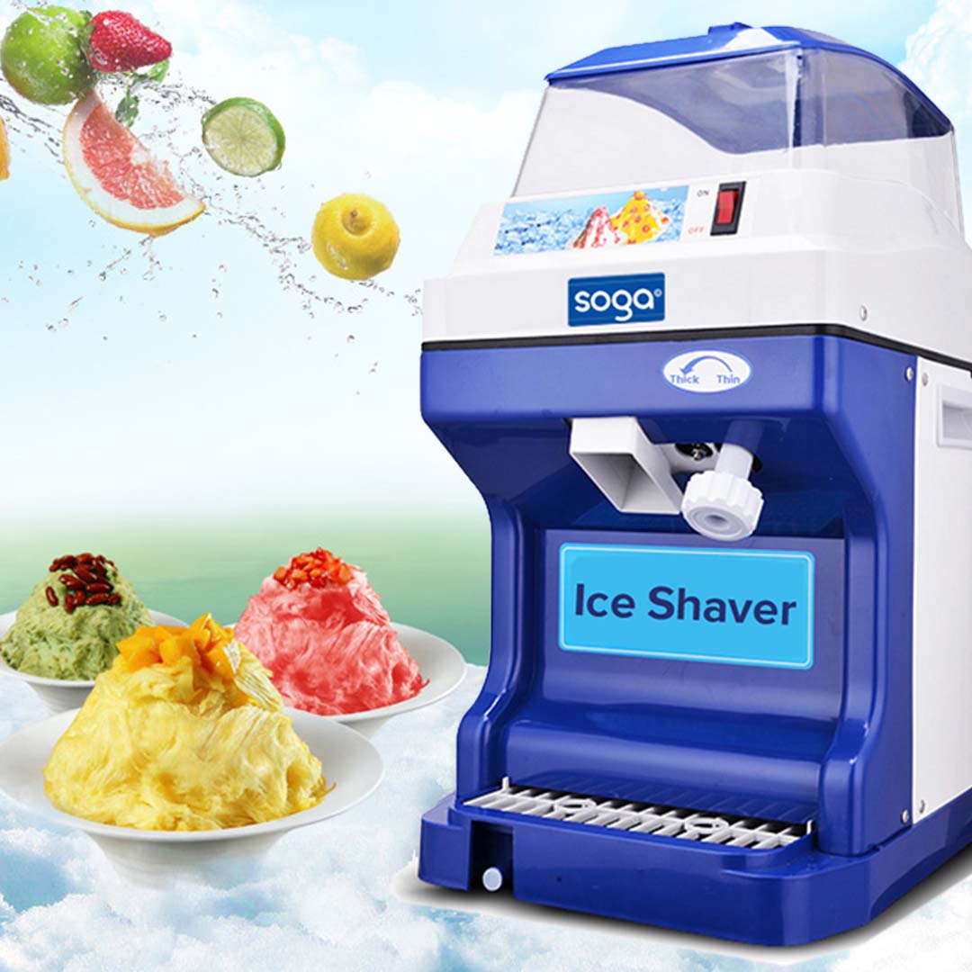 Soga 2 X Ice Shaver Commercial Electric Stainless Steel Ice Crusher Slicer Machine 180 Kg/H 88