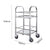 Soga 2 Tier 500x500x950 Stainless Steel Square Tube Drink Wine Food Utility Cart