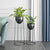 Soga 4 X 70cm Round Wire Metal Flower Pot Stand With Black Flowerpot Holder Rack Display