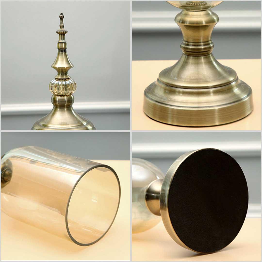 Soga 2 X Clear Glass Flower Vase With Lid And Transparent Filler Vase Black Set