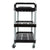 Soga 3 Tier Food 83.5x43x95cm Trolley Food Waste Cart Storage Mechanic Kitchen Black Small