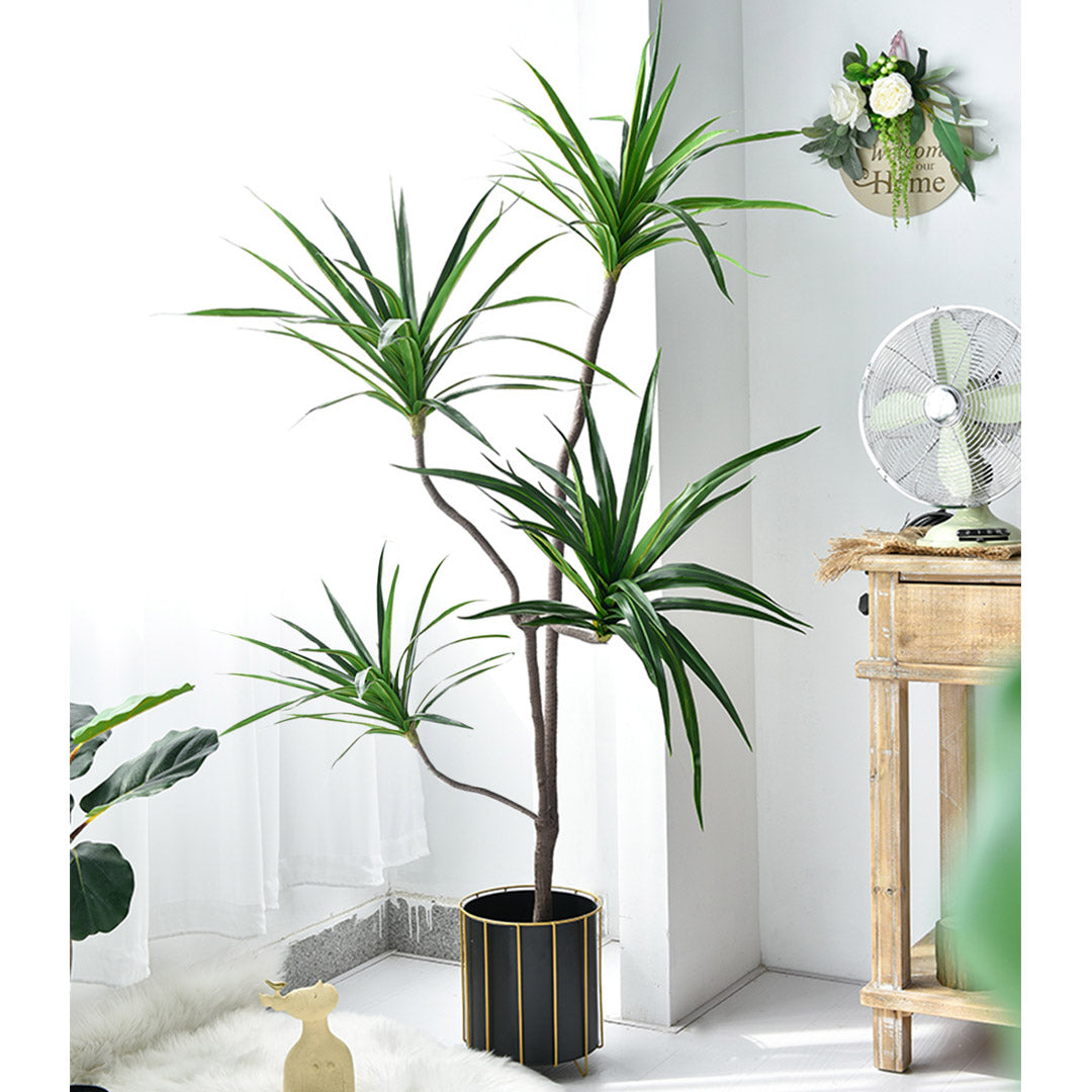 Soga 4 X 180cm Green Artificial Indoor Brazlian Iron Tree Fake Plant Decorative 4 Heads