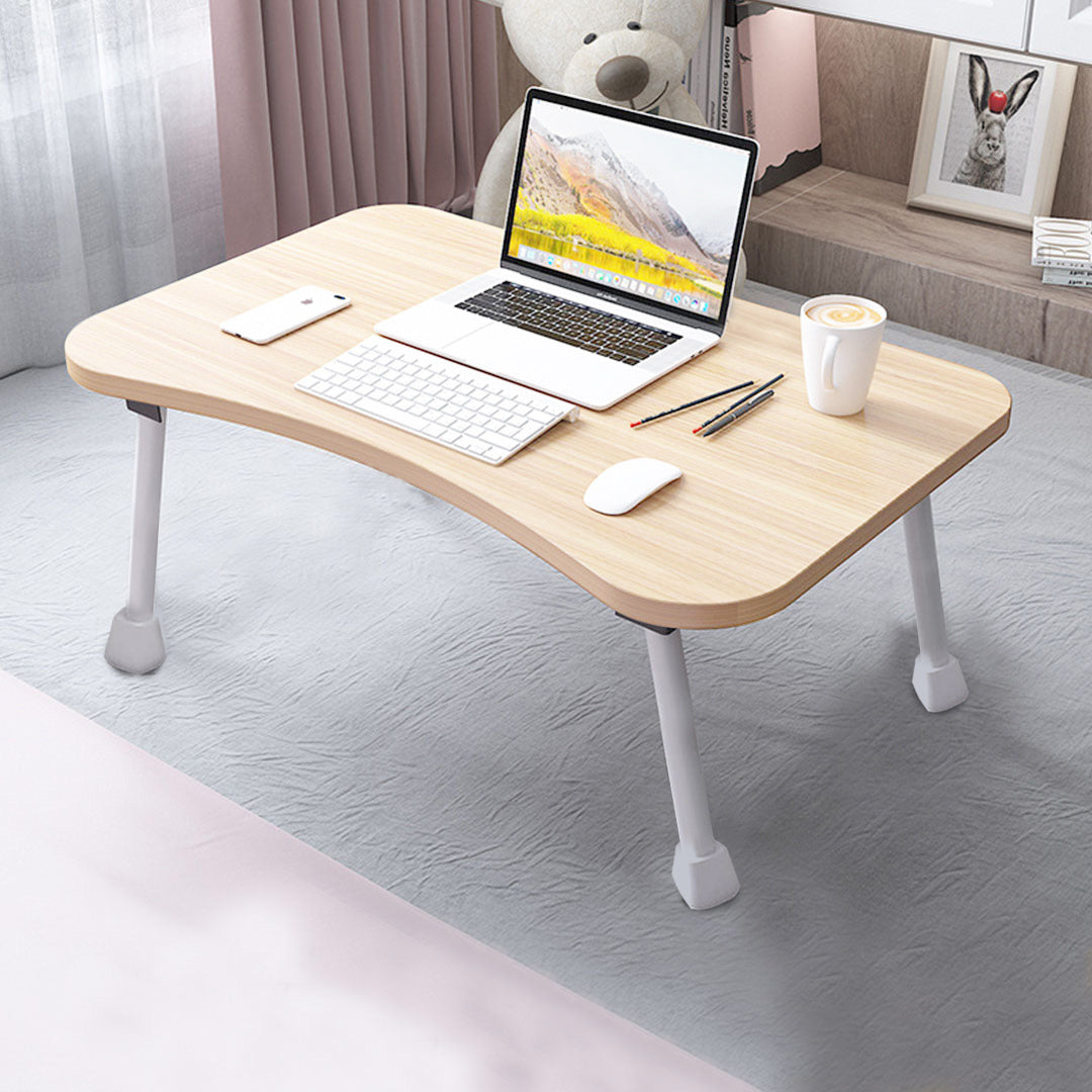 Beige Portable Bed Table Adjustable Foldable Bed Sofa Study Table Laptop Mini Desk Breakfast Tray Home Decor