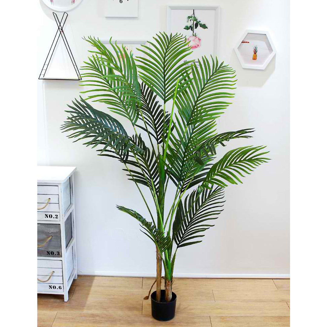 4X 145cm Green Artificial Indoor Swallowtail Sunflower Tree Fake Plant Simulation Decorative