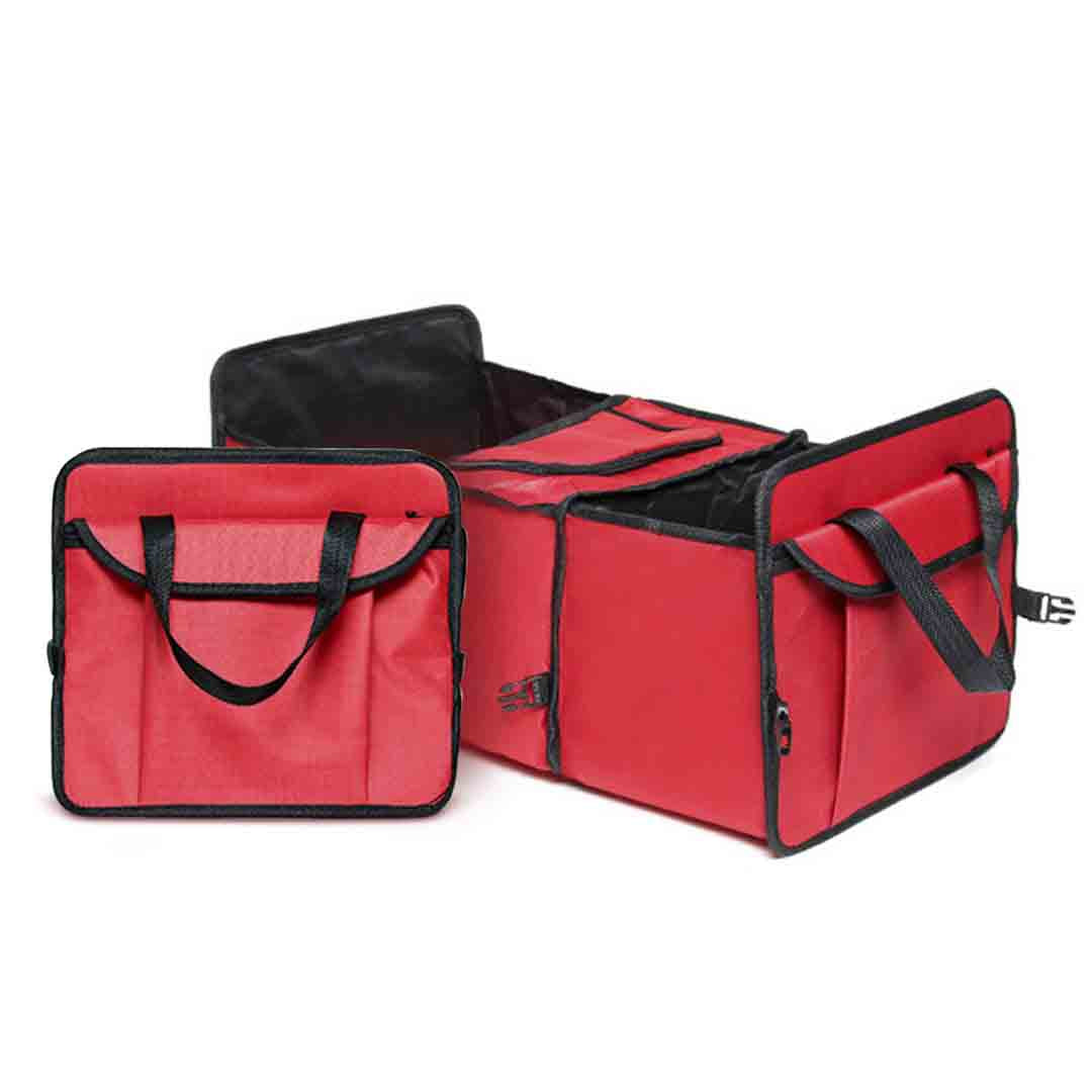Soga Car Portable Storage Box Waterproof Oxford Cloth Multifunction Organizer Red