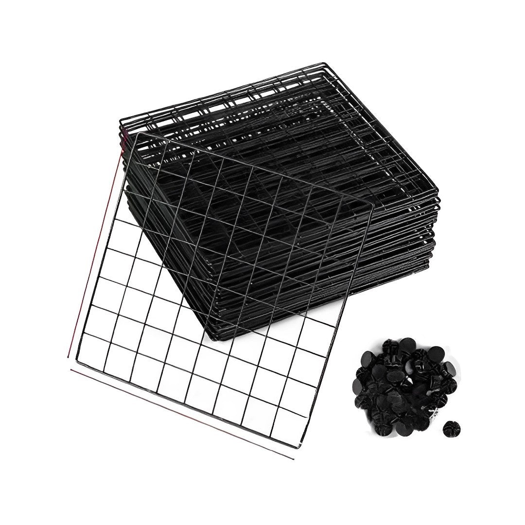 2X Black Portable 4 Tier Cube Storage Organiser Foldable DIY Modular Grid Space Saving Shelf