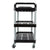 Soga 3 Tier Food Trolley Food Waste Cart With Two Bins Storage Kitchen Black Large