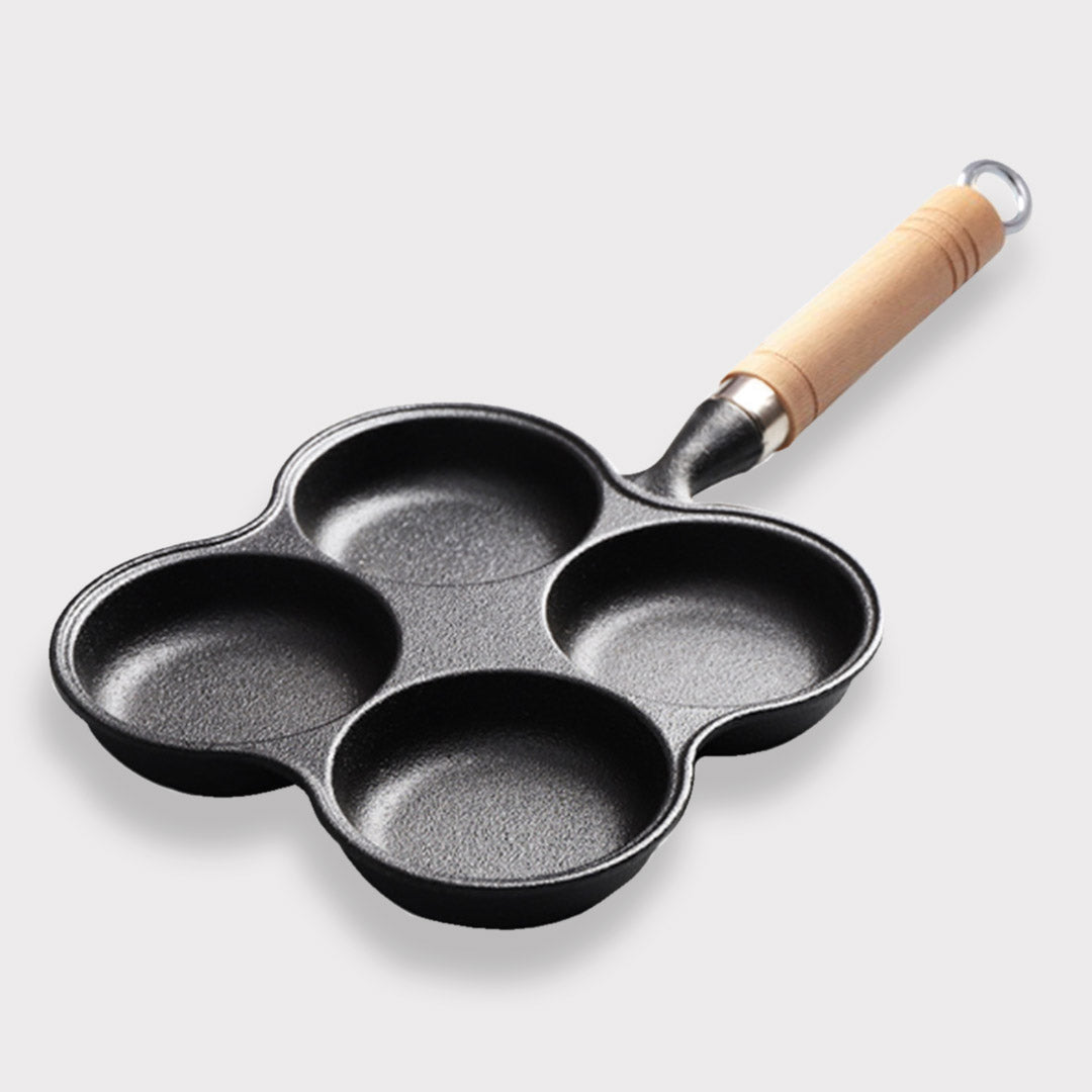 Soga 2 X 4 Mold Multi Portion Cast Iron Breakfast Fried Egg Pancake Omelet Fry Pan