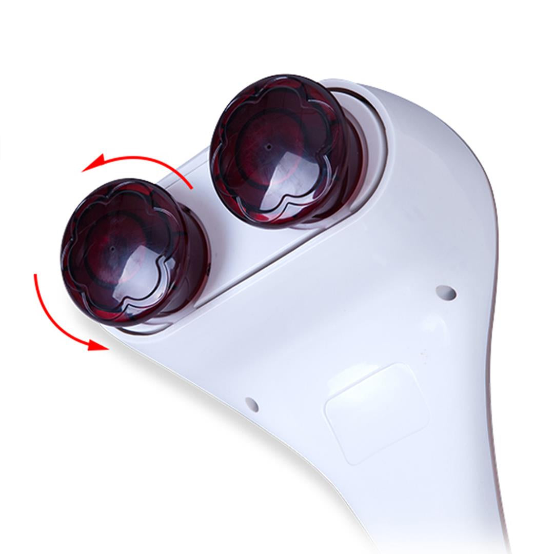 Soga Portable Handheld Massager Soothing Heat Stimulate Blood Flow Shoulder 4 Heads