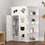 10 Cubes White Portable Wardrobe Divide-Grid Modular Storage Organiser Foldable Closet with Doors