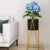 Soga 4 X 50cm Gold Metal Plant Stand With Black Flower Pot Holder Corner Shelving Rack Indoor Display