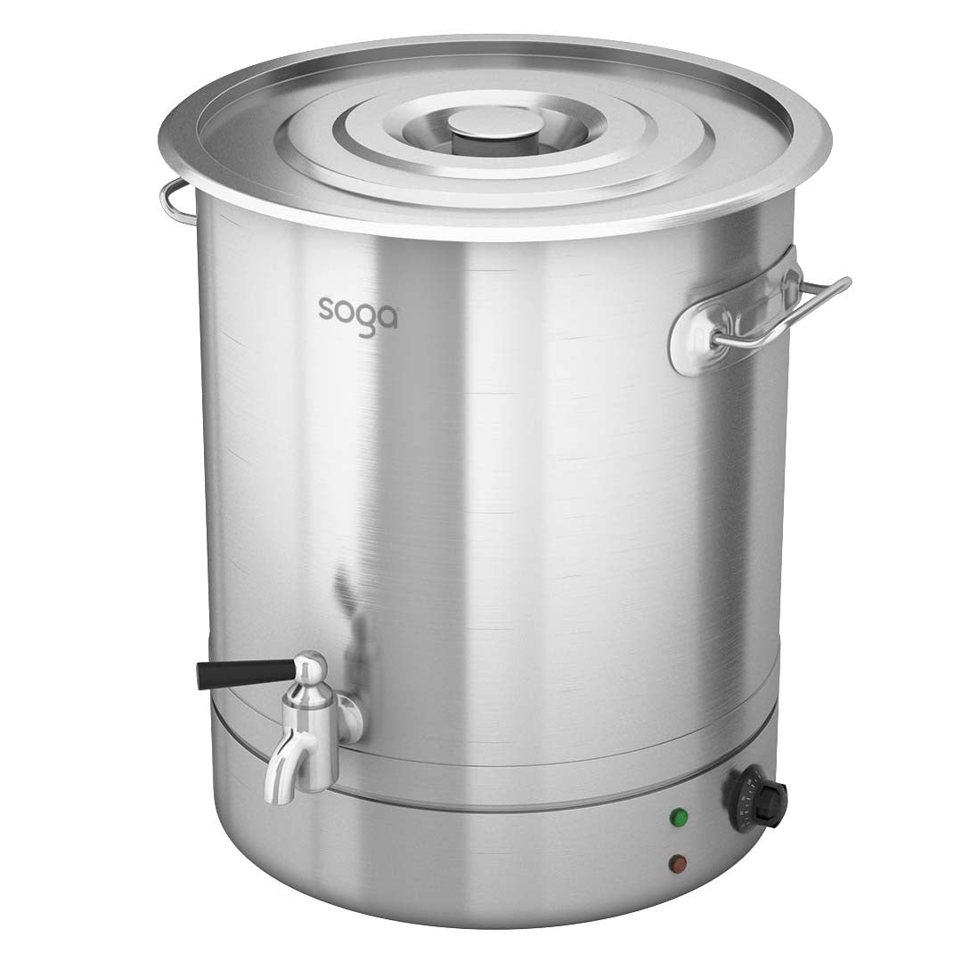 Soga 2 X 33 L Stainless Steel Urn Commercial Water Boiler 2200 W