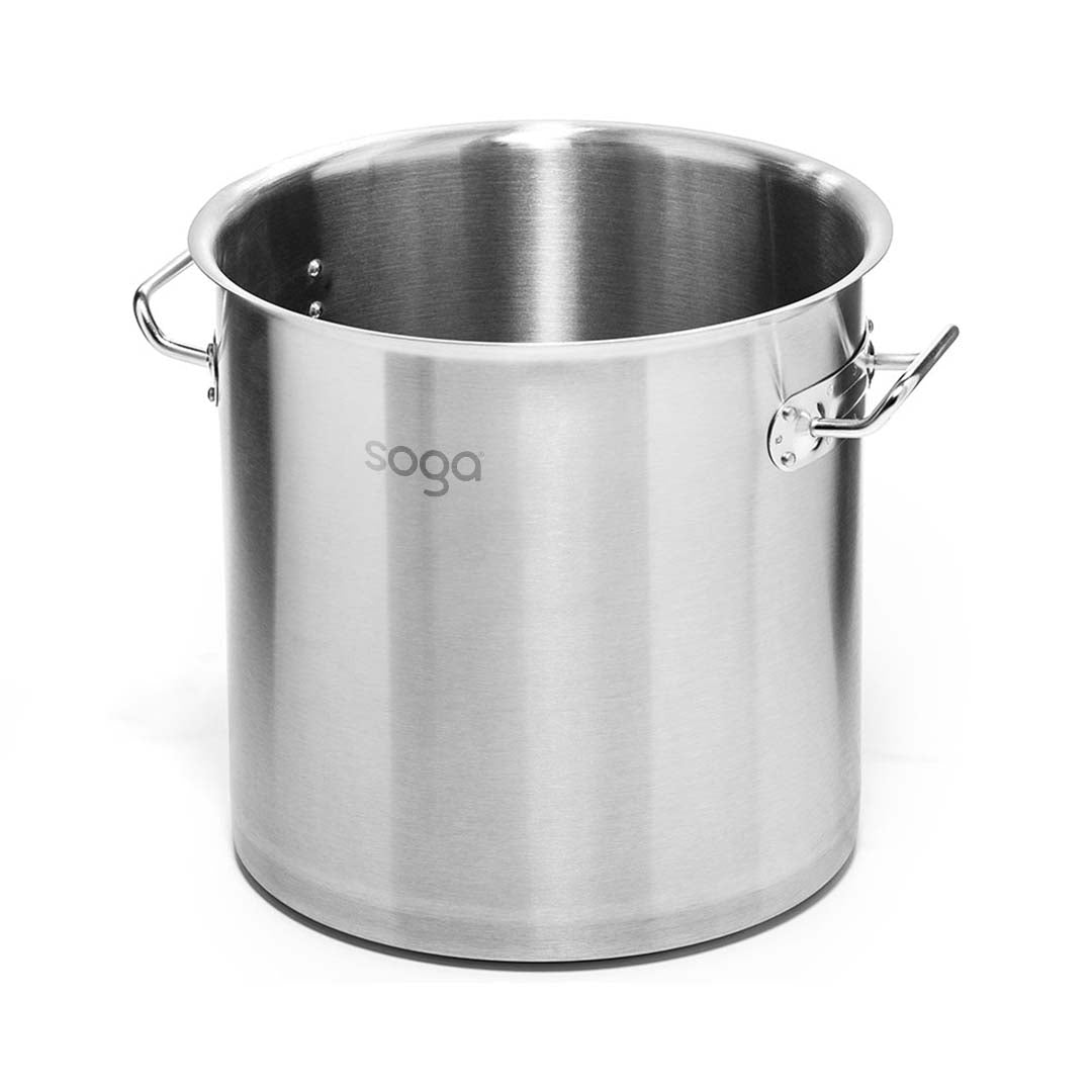 Soga Stock Pot 21 L Top Grade Thick Stainless Steel Stockpot 18/10