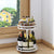 2 Tier Steel White Round Rotating Multi-Function Kitchen Portable Storage Spice Seasoning Kitchen Countertop Organiser Shelf