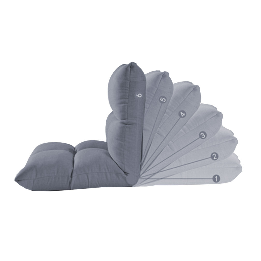 Soga 2 X Lounge Floor Recliner Adjustable Lazy Sofa Bed Folding Game Chair Grey