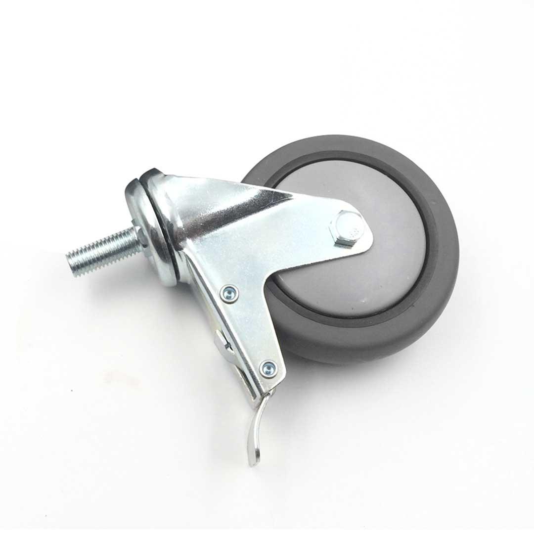 2X 4" Heavy Duty Polyurethane Swivel Castor Brake Wheels