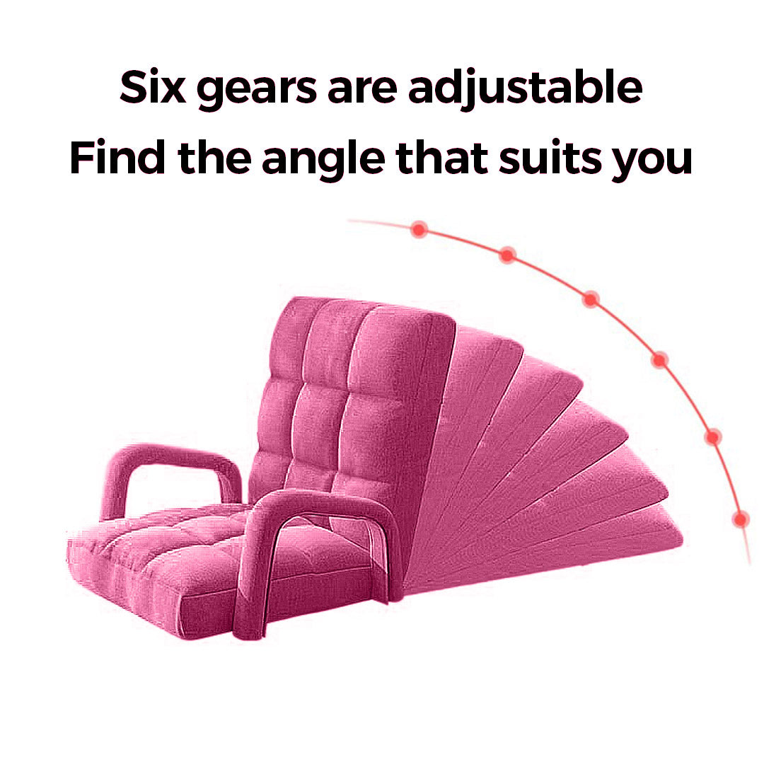 Soga 2 X Foldable Lounge Cushion Adjustable Floor Lazy Recliner Chair With Armrest Pink