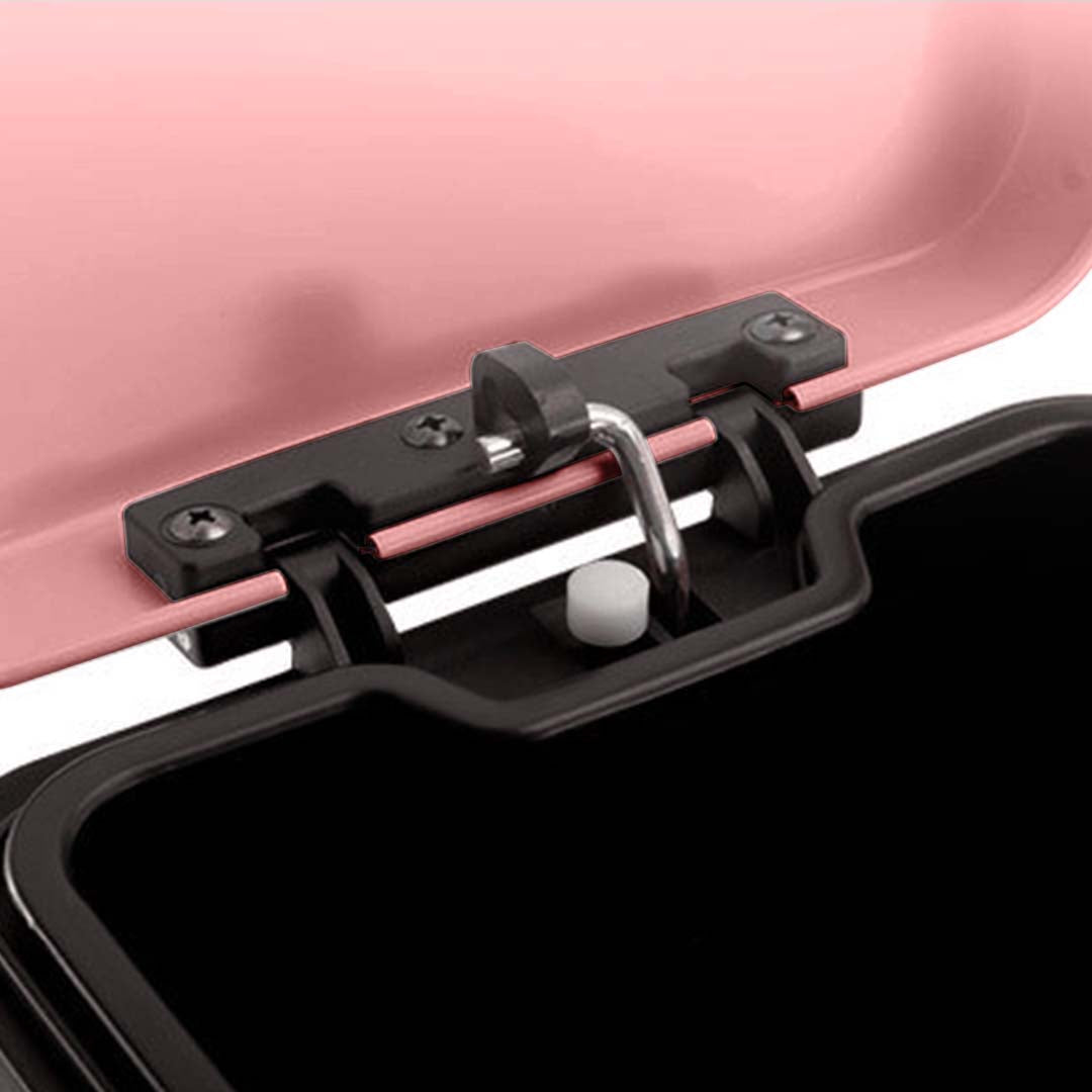 Soga Foot Pedal Stainless Steel Rubbish Recycling Garbage Waste Trash Bin Square 6 L Pink