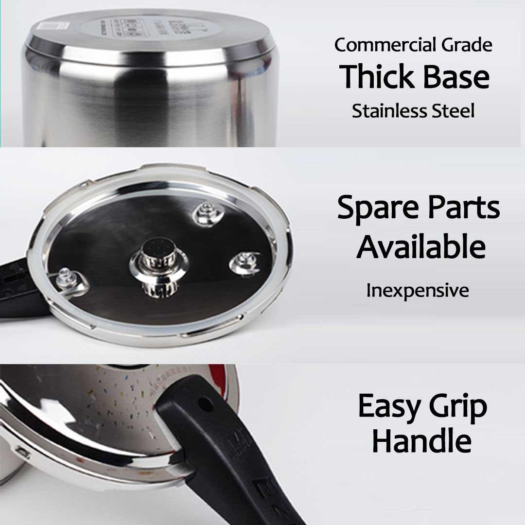 10 L Commercial Grade Stainless Steel Pressure Cooker