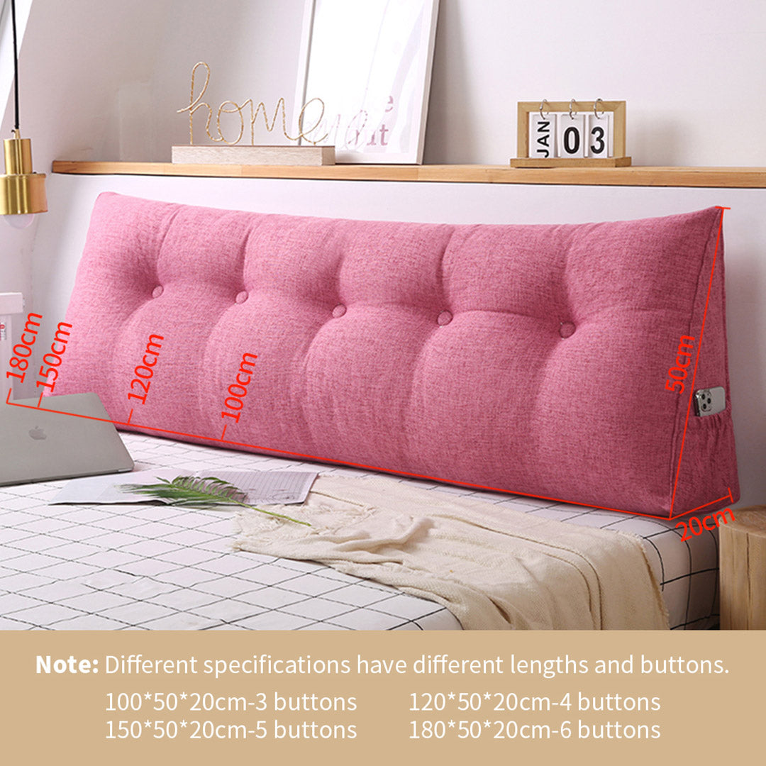 Soga 4 X 120cm Pink Triangular Wedge Bed Pillow Headboard Backrest Bedside Tatami Cushion Home Decor