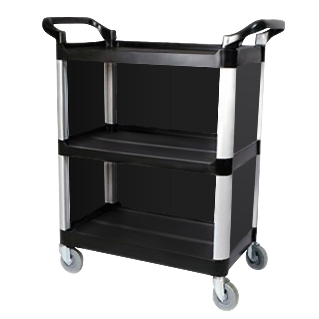 Soga 3 Tier Covered Food Trolley Food Waste Cart Storage Mechanic Kitchen With Bins