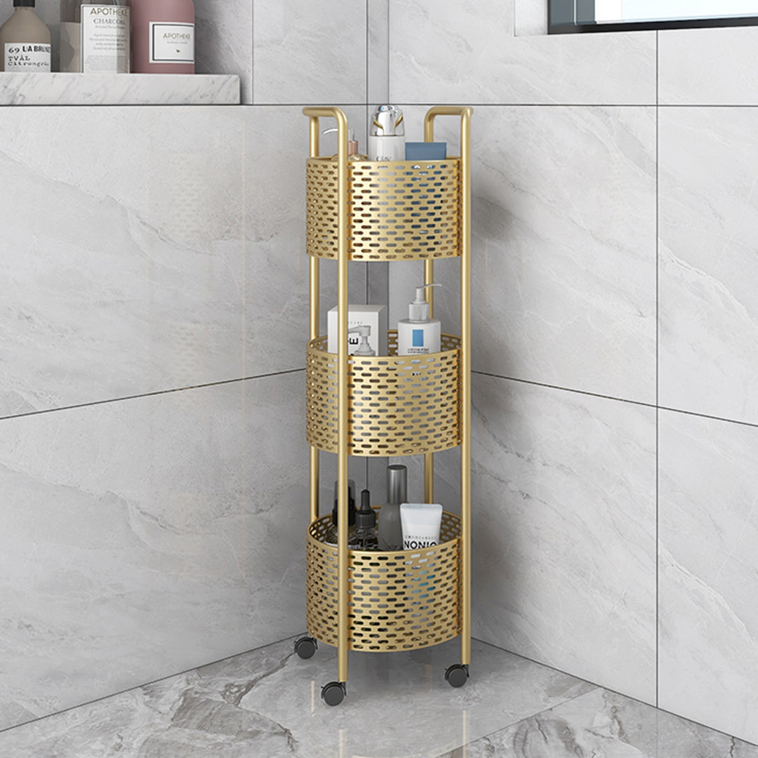 2X 3 Tier Bathroom Shelf Multifunctional Storage Display Rack Organiser with wheels