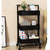 Soga 2 X 3 Tier Steel Black Movable Kitchen Cart Multi Functional Shelves Portable Storage Organizer With Wheels