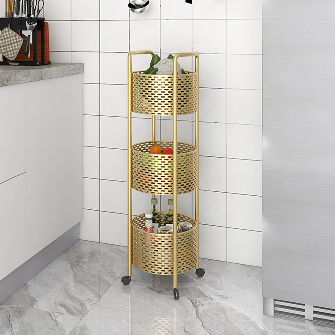 2X 3 Tier Bathroom Shelf Multifunctional Storage Display Rack Organiser with wheels