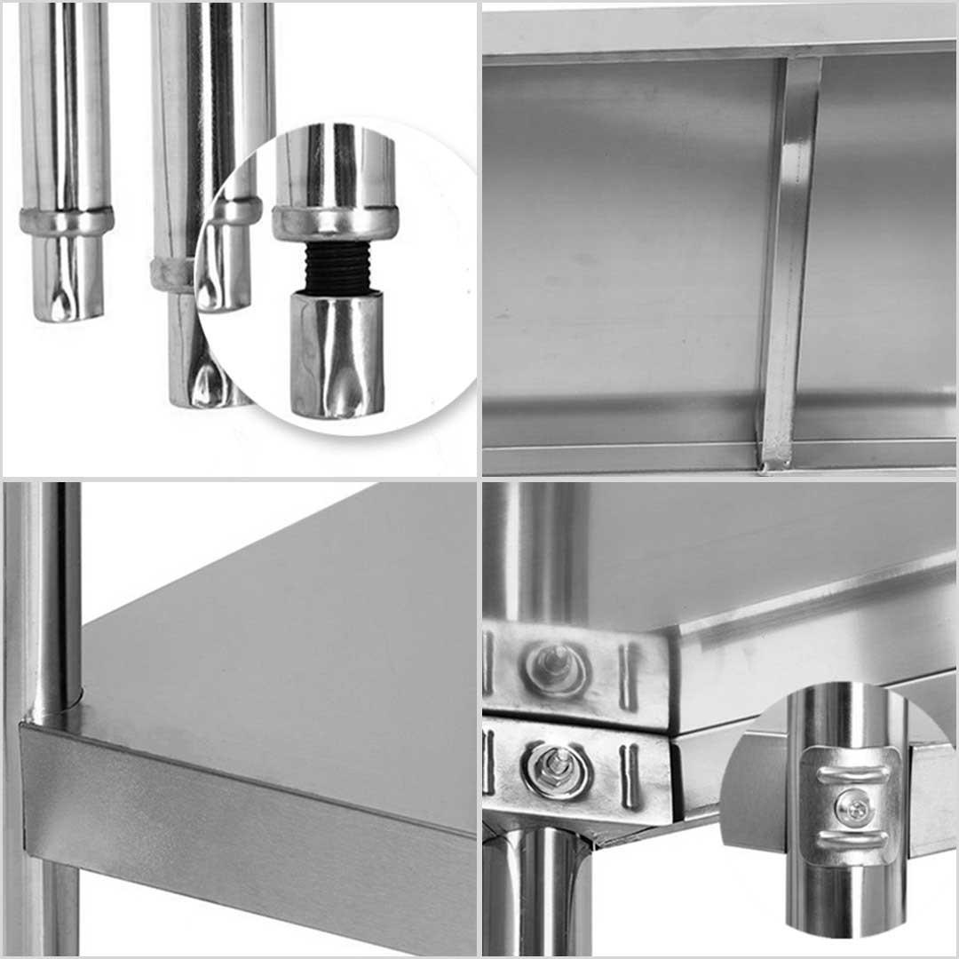 Soga Stainless Steel 4 Tier Kitchen Shelving Unit Display Shelf Home Office 180 Cm