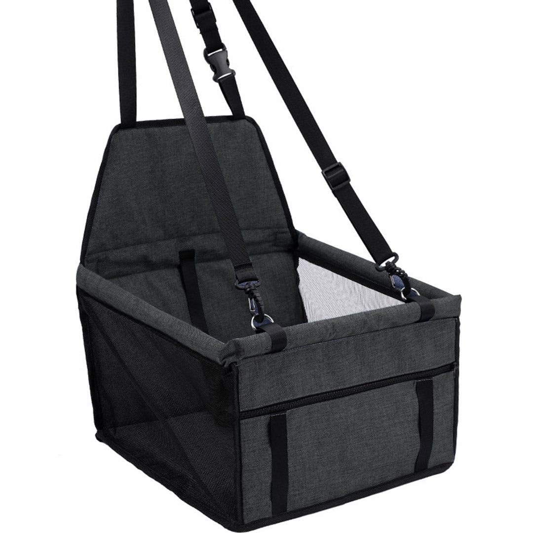 Soga Waterproof Pet Booster Car Seat Breathable Mesh Safety Travel Portable Dog Carrier Bag Black
