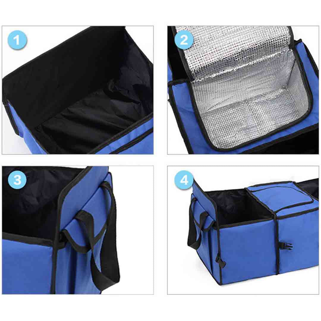 Soga 2 X Car Portable Storage Box Waterproof Oxford Cloth Multifunction Organizer Blue