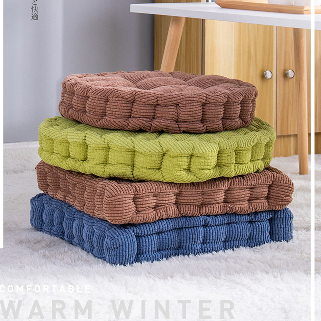 2X Coffee Round Cushion Soft Leaning Plush Backrest Throw Seat Pillow Home Office Decor