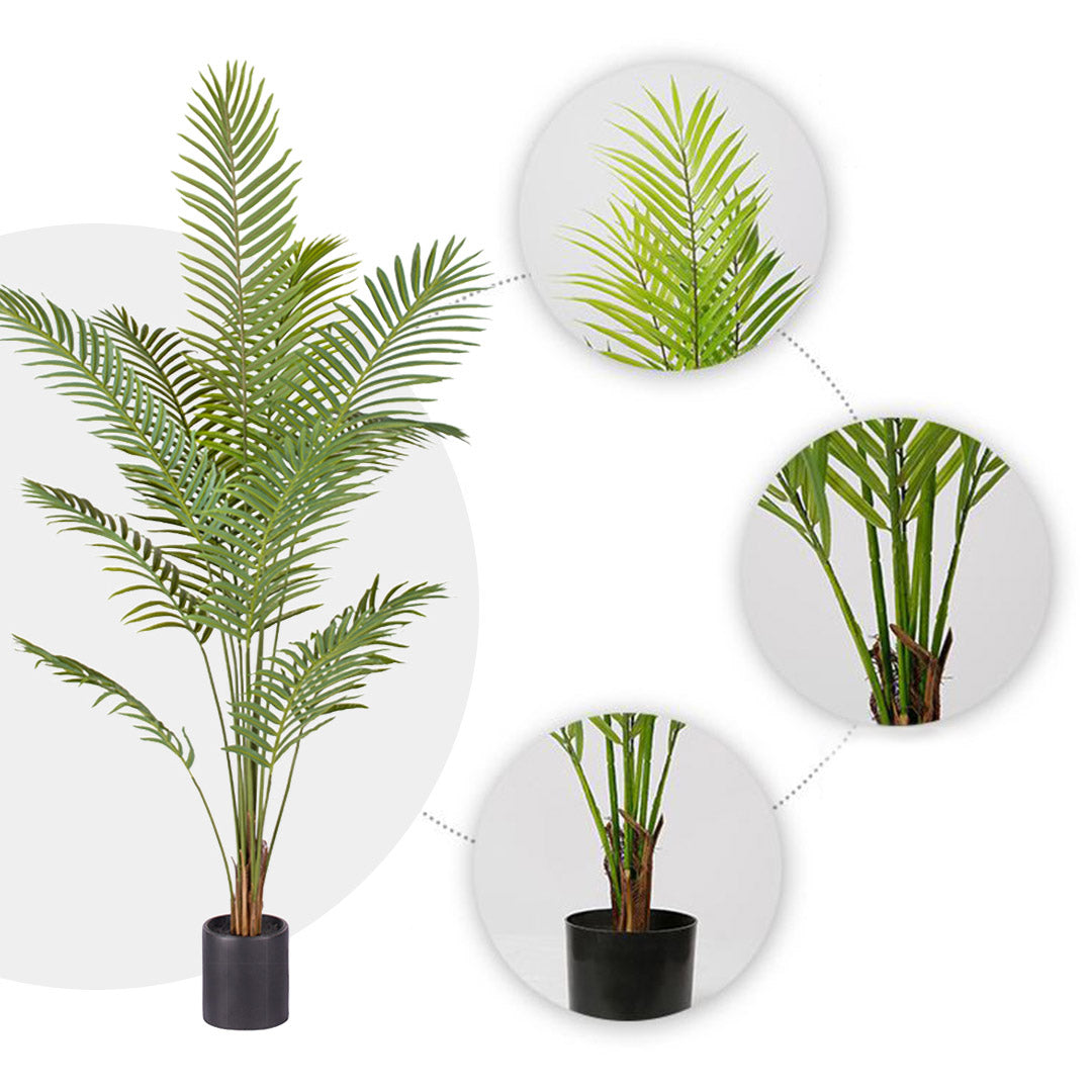 Soga 2 X 210cm Green Artificial Indoor Rogue Areca Palm Tree Fake Tropical Plant Home Office Decor