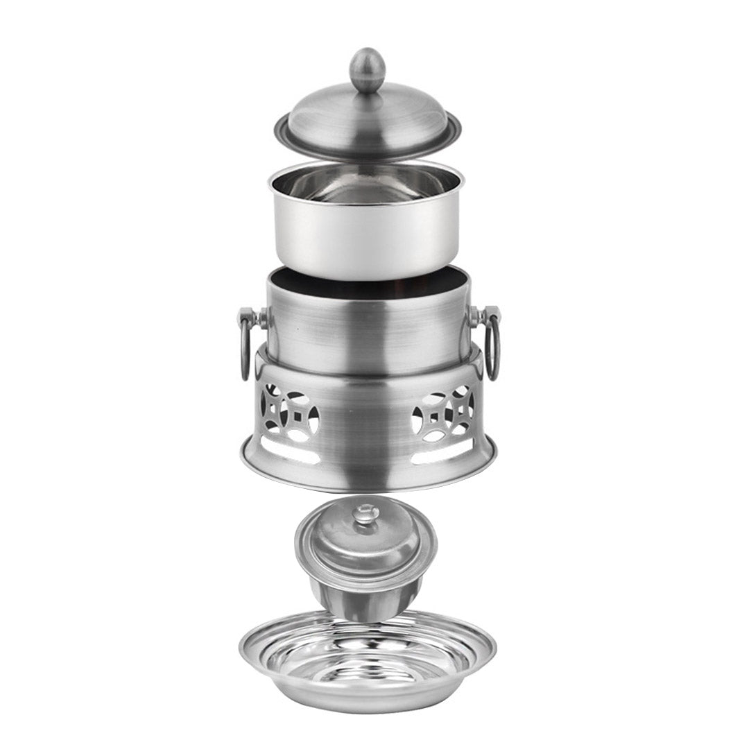 Soga 2 X Stainless Steel Mini Asian Buffet Hot Pot Single Person Shabu Alcohol Stove Burner With Lid