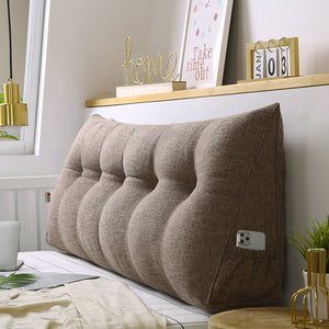 Soga 2 X 120cm Coffee Triangular Wedge Bed Pillow Headboard Backrest Bedside Tatami Cushion Home Decor