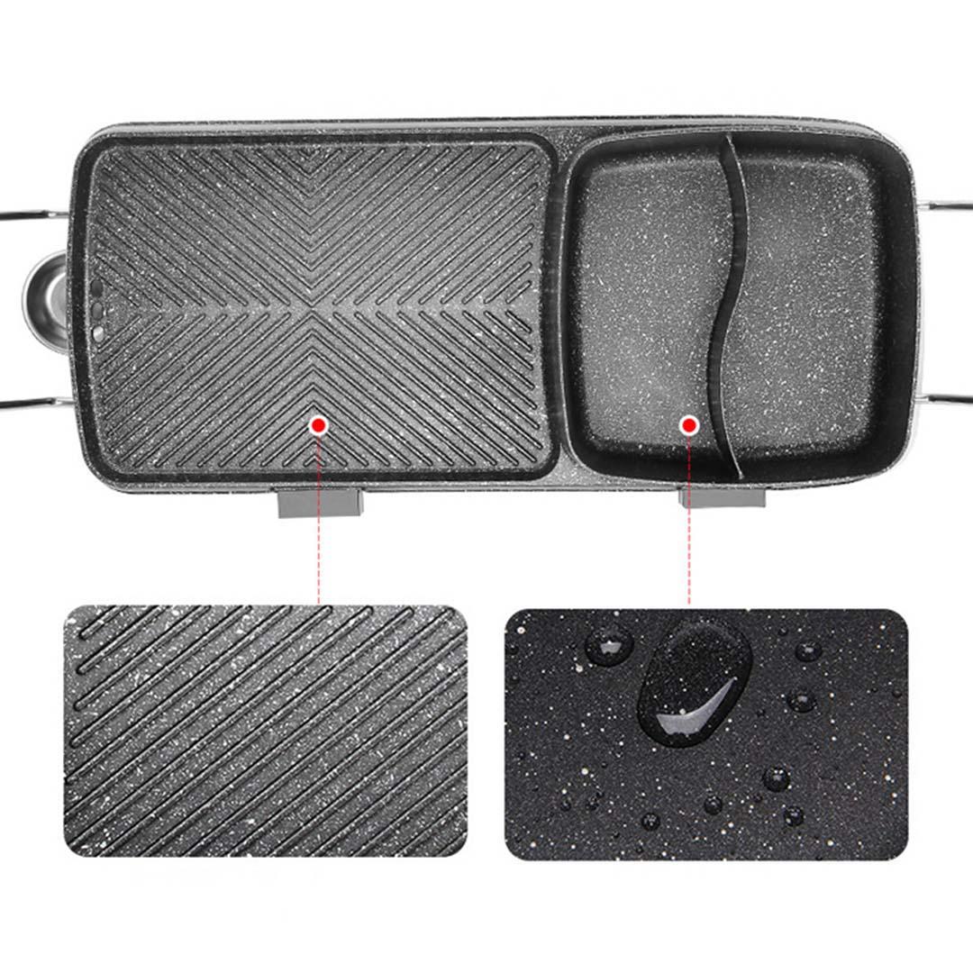 Soga 2 In 1 Electric Bbq Grill Teppanyaki And Steamboat Hotpot Asian Hot Pot