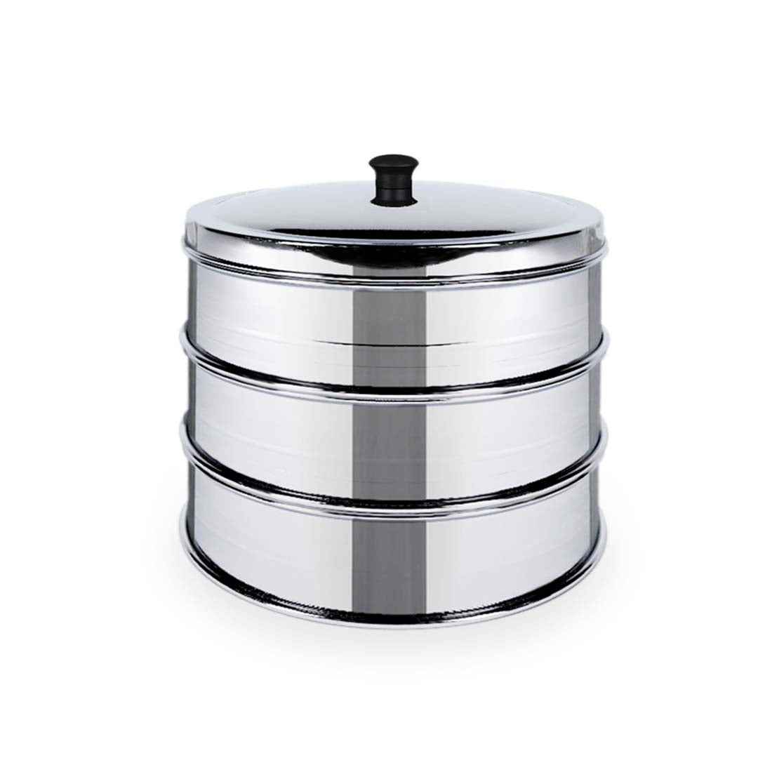 Soga 2 X 3 Tier Stainless Steel Steamers With Lid Work Inside Of Basket Pot Steamers 28cm