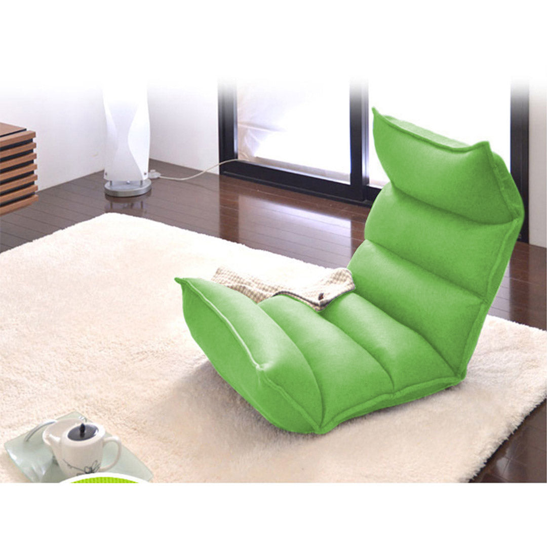 Soga 2 X Foldable Tatami Floor Sofa Bed Meditation Lounge Chair Recliner Lazy Couch Green