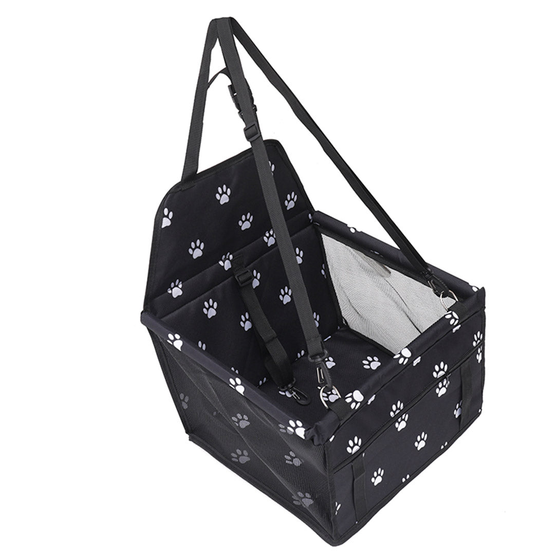 Soga Waterproof Pet Booster Car Seat Breathable Mesh Safety Travel Portable Dog Carrier Bag Black