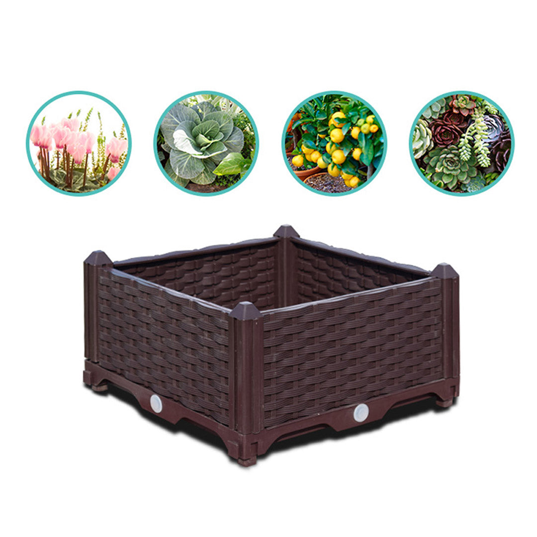 Soga 2 X 200cm Raised Planter Box Vegetable Herb Flower Outdoor Plastic Plants Garden Bed With Legs