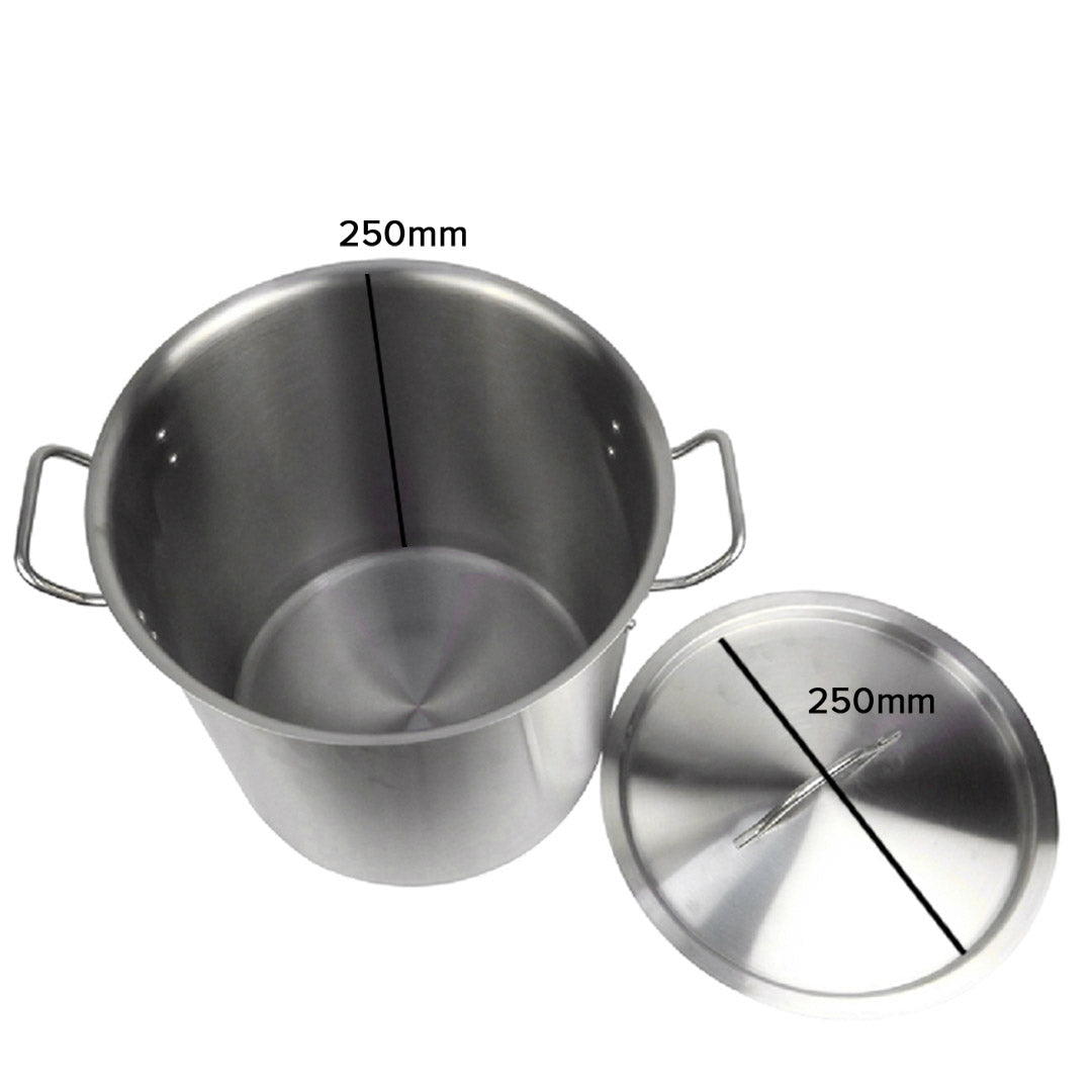 Soga Stock Pot 12 L Top Grade Thick Stainless Steel Stockpot 18/10