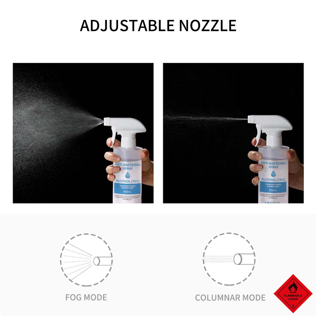 500ml Standard Grade Disinfectant Anti Bacterial Alcohol Spray Bottle